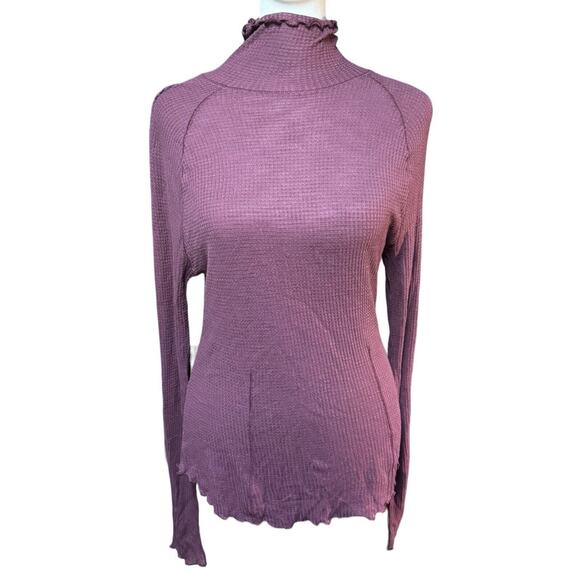 Free People Tops - Free People Intimately Free Make It Easy Thermal Top In Wine, Size Medium, NWT